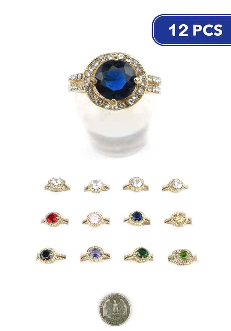 FASHION RHINESTONE RING (12 UNITS)