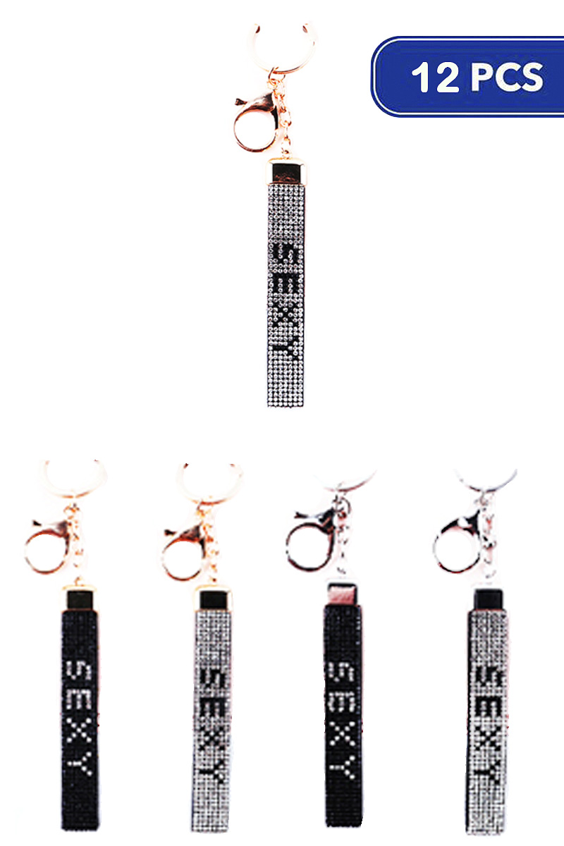 FASHION RHINESTONE SEXY KEY CHAIN (12 UNITS)
