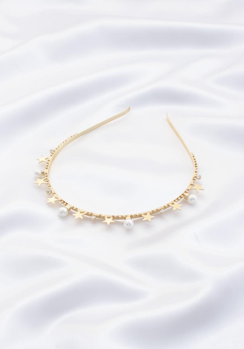 STAR PEARL BEAD METAL HEADBAND