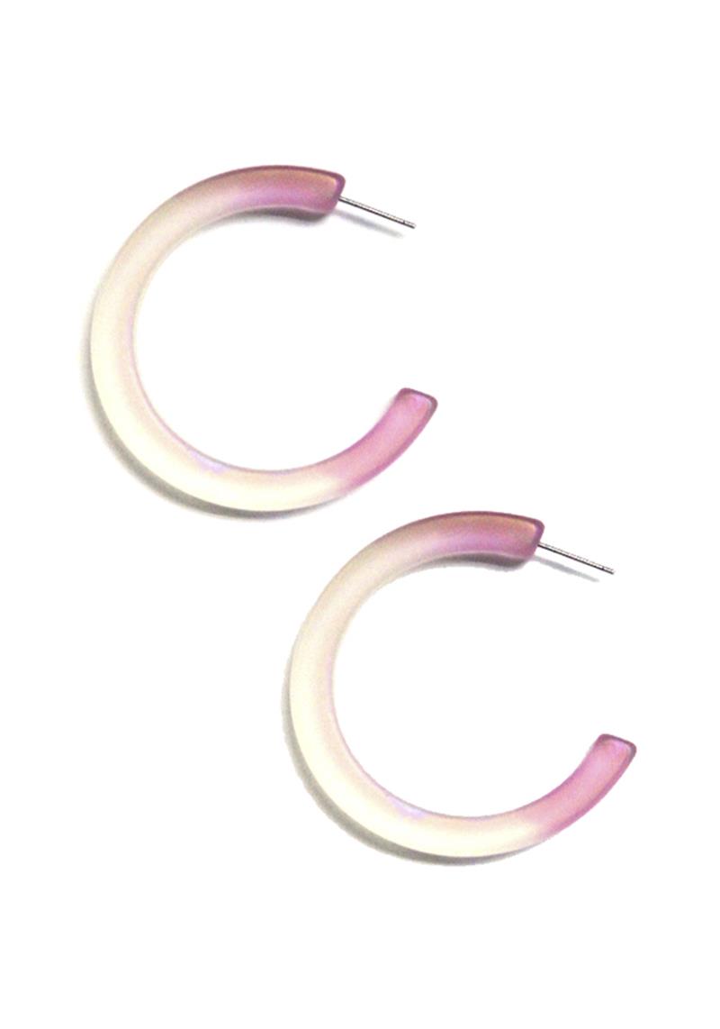 GRADATION COLOR HOOP EARRING