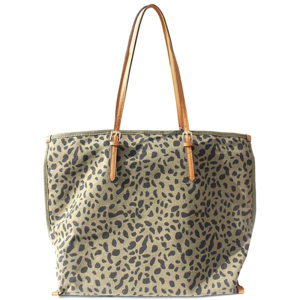 TWO TONE ANIMAL PRINT TOTE BAG