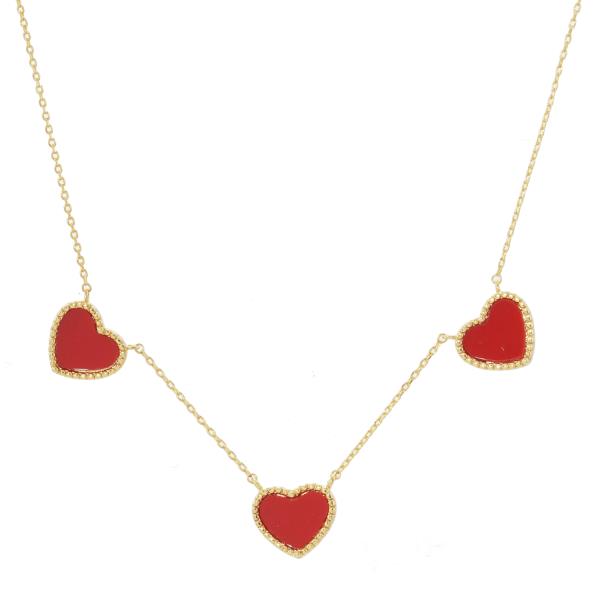 HEART CHARM STATION NECKLACE