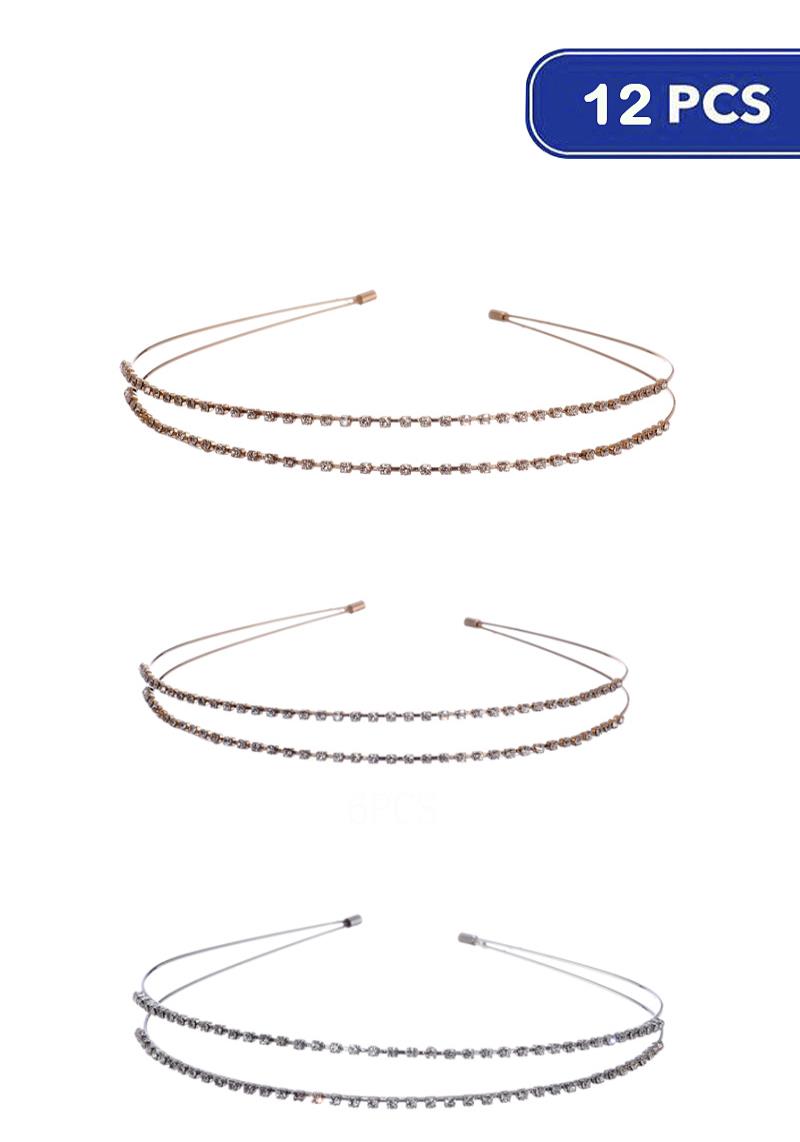 FASHION RHINESTONE HEADBAND (12 UNITS)