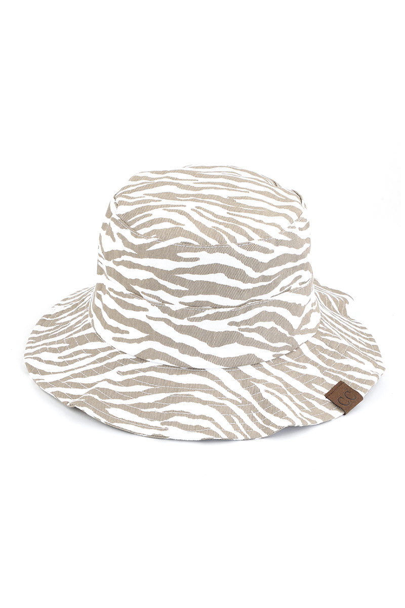 CC ZEBRA PRINT BUCKET HAT