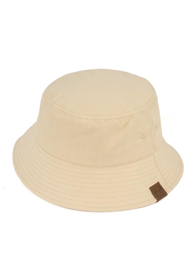 SOLID COTTON BUCKET HAT