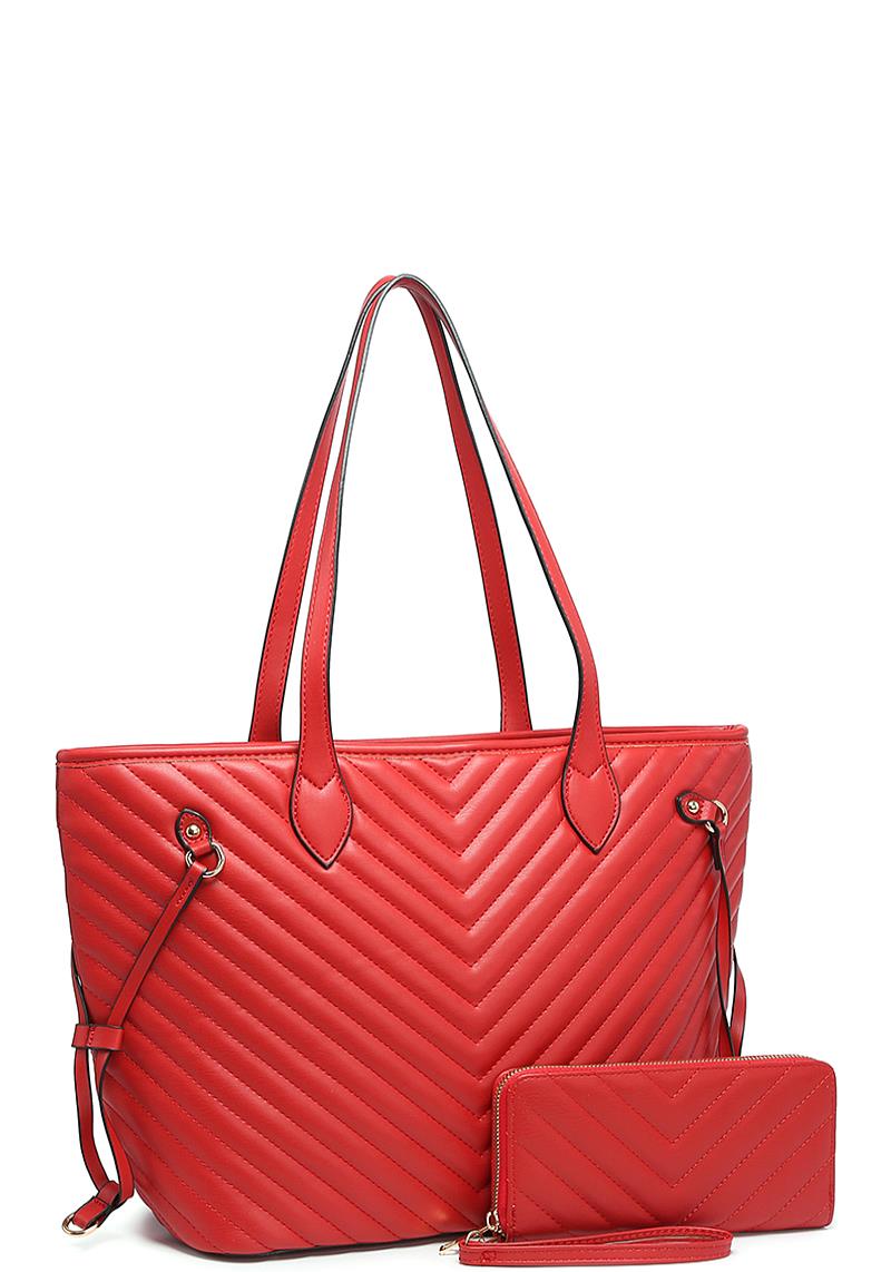 2IN1 V STYLISH TOTE BAG WITH WALLET SET