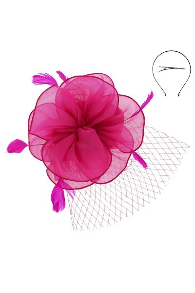 MESH NET FLOWER FASCINATOR
