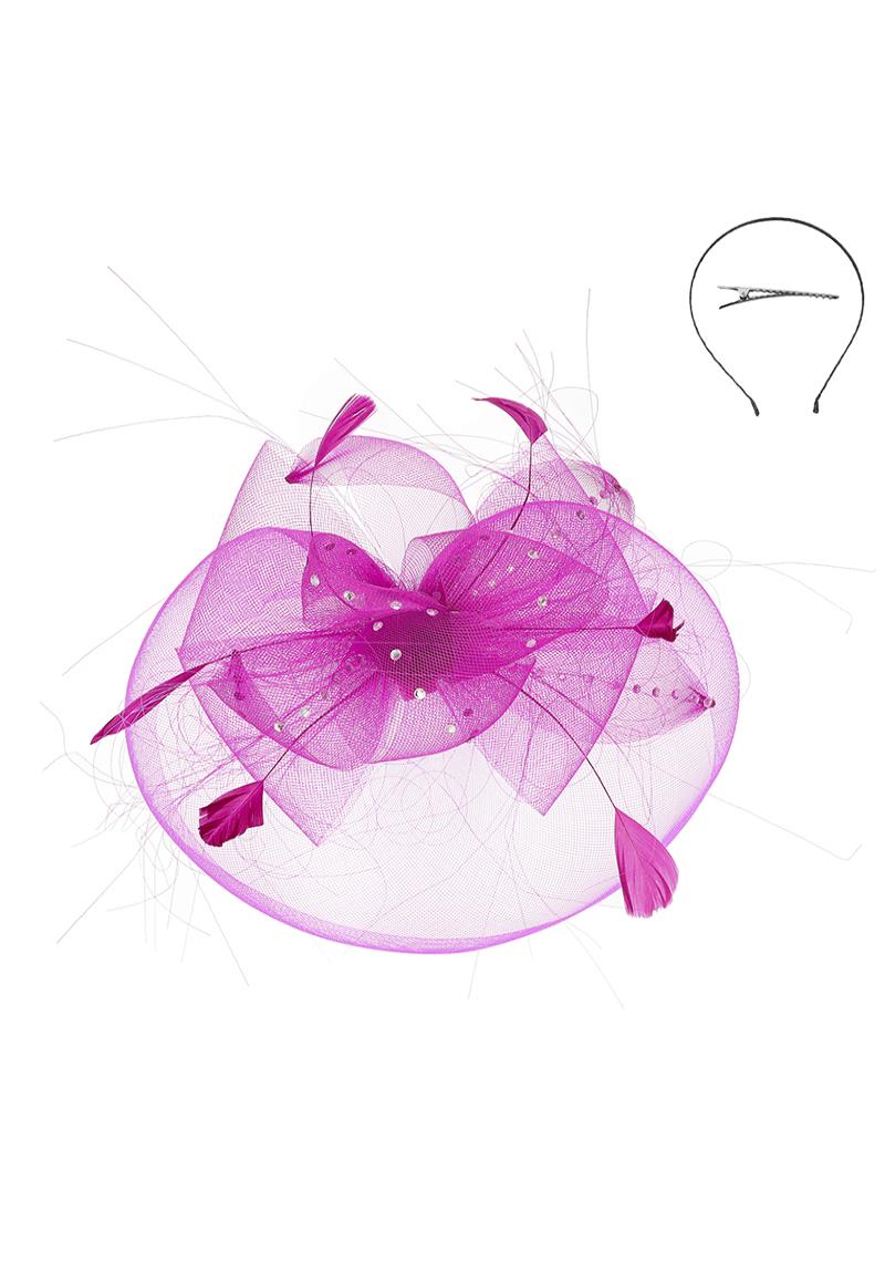 MESH NET FLOWER FASCINATOR