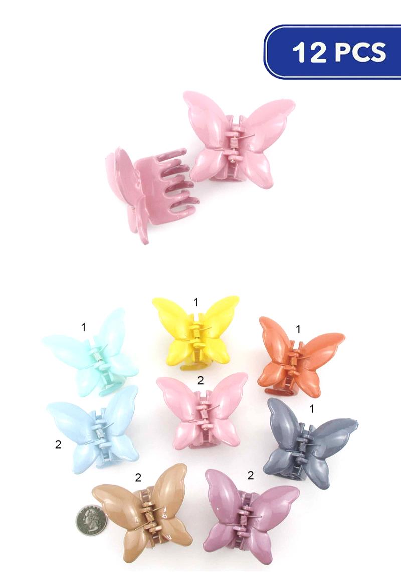 FASHION BUTTERFLY HAIR CLAW (12 UNITS)