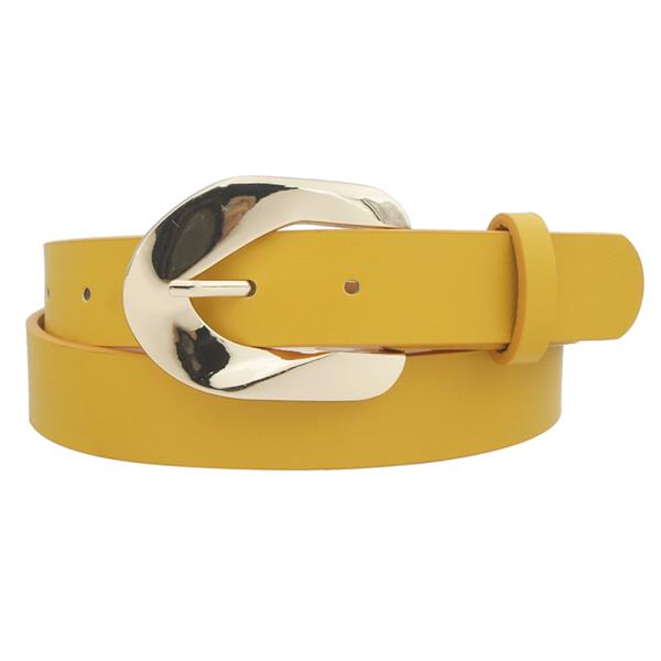 THICK ROUNDED UNSYMMETRICAL BUCKLE BELT