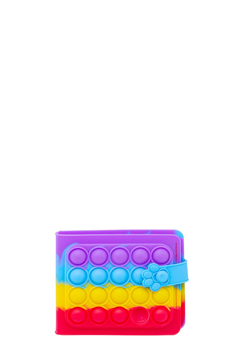 MULTI COLOR 40 BUBBLE STRESS RELIEVER WALLET
