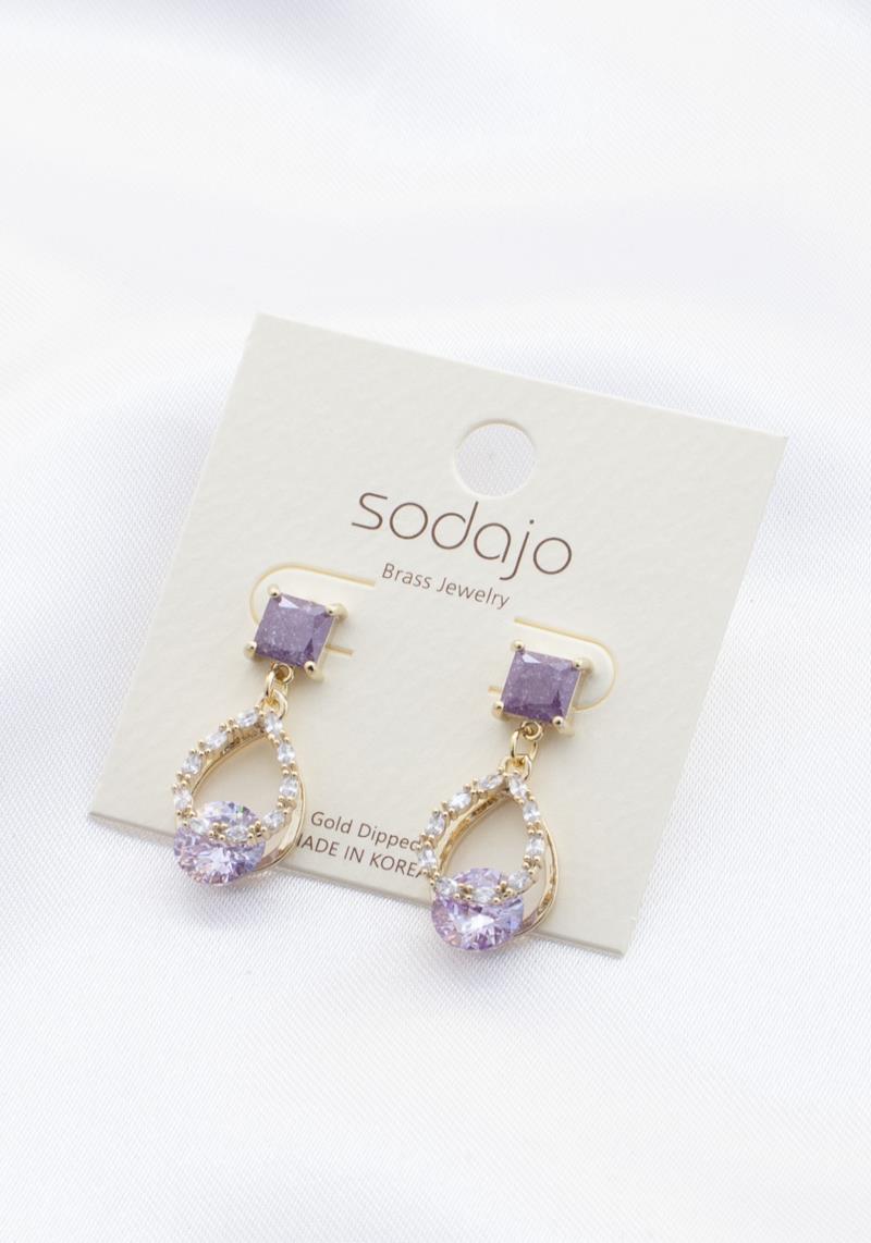 SODAJO SQUARE TEARDROP DANGLE EARRING