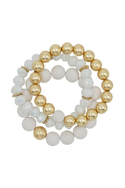 2MM CLAY BALL BEADS CCB 3SET BRACELET