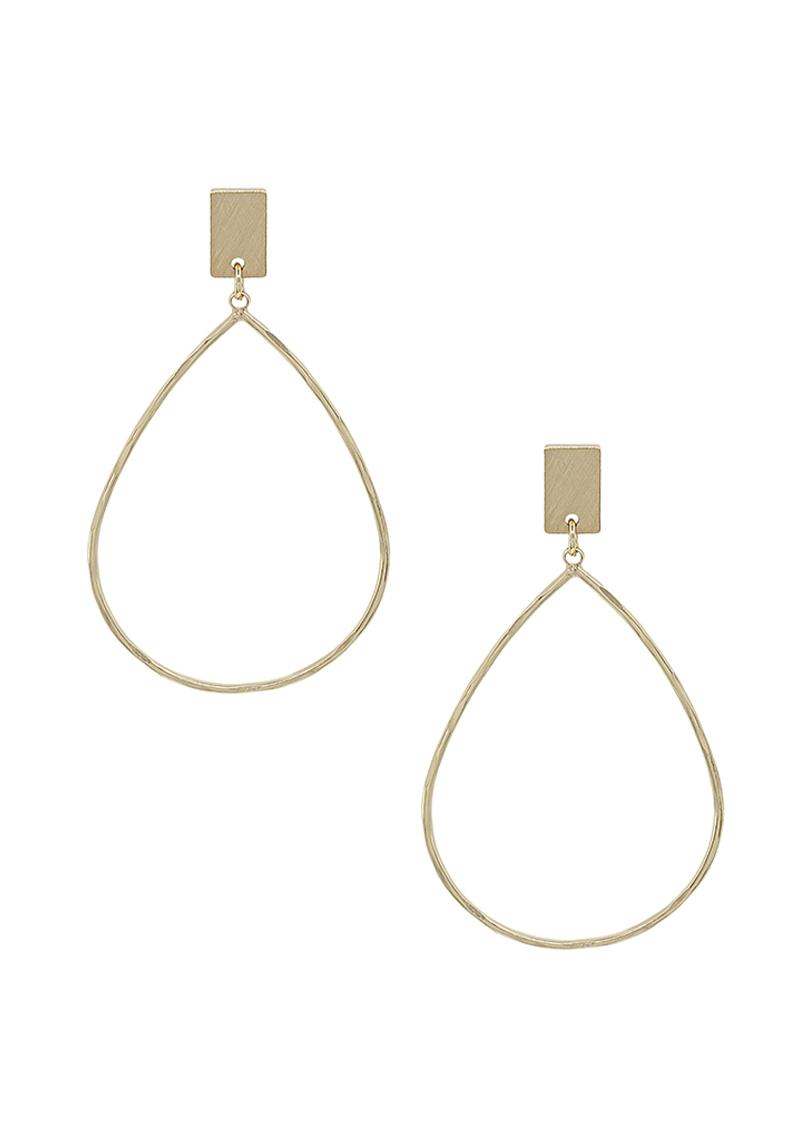 TEARDROP WITH BAR POST EARRINGS