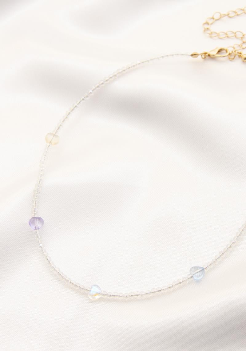 TRANSPARNT BEADED NECKLACE
