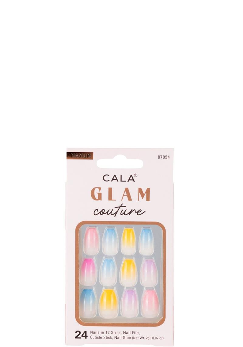 GLAM COUTURE MEDIUM COFFIN SHAPE OMBRE NAIL DECORATION SET