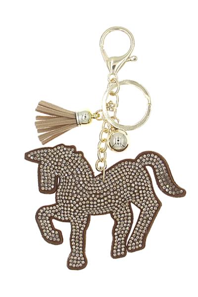 HORSE SILHOUETTE BROWN KEYCHAIN