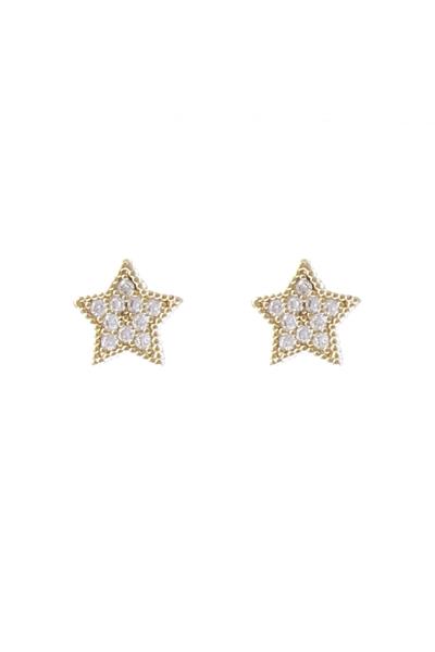 CUBIC ZIRCONIA STAR SHAPE STUD EARRING