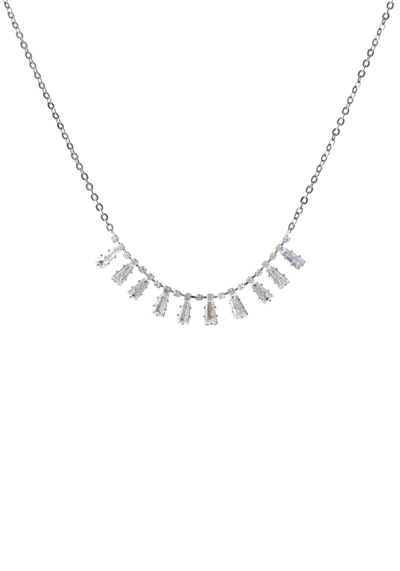 CUBIC ZIRCONIA BAGUETTE NECKLACE