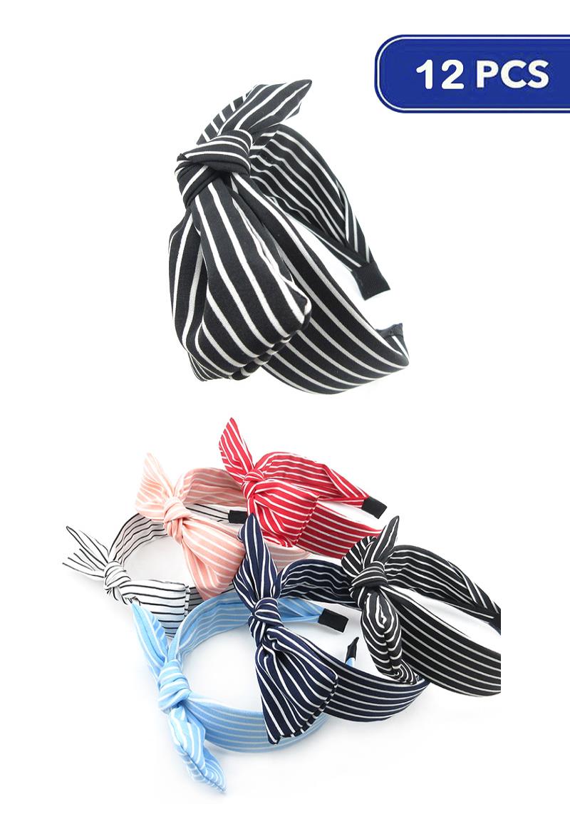 FASHION SPRITE RIBBON HEADBAND (12 UNITS)