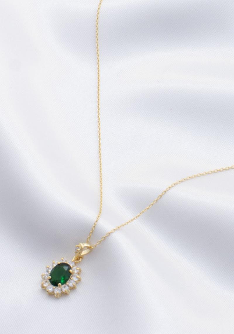 SODAJO CRYSTAL STONE PENDANT NECKLACE