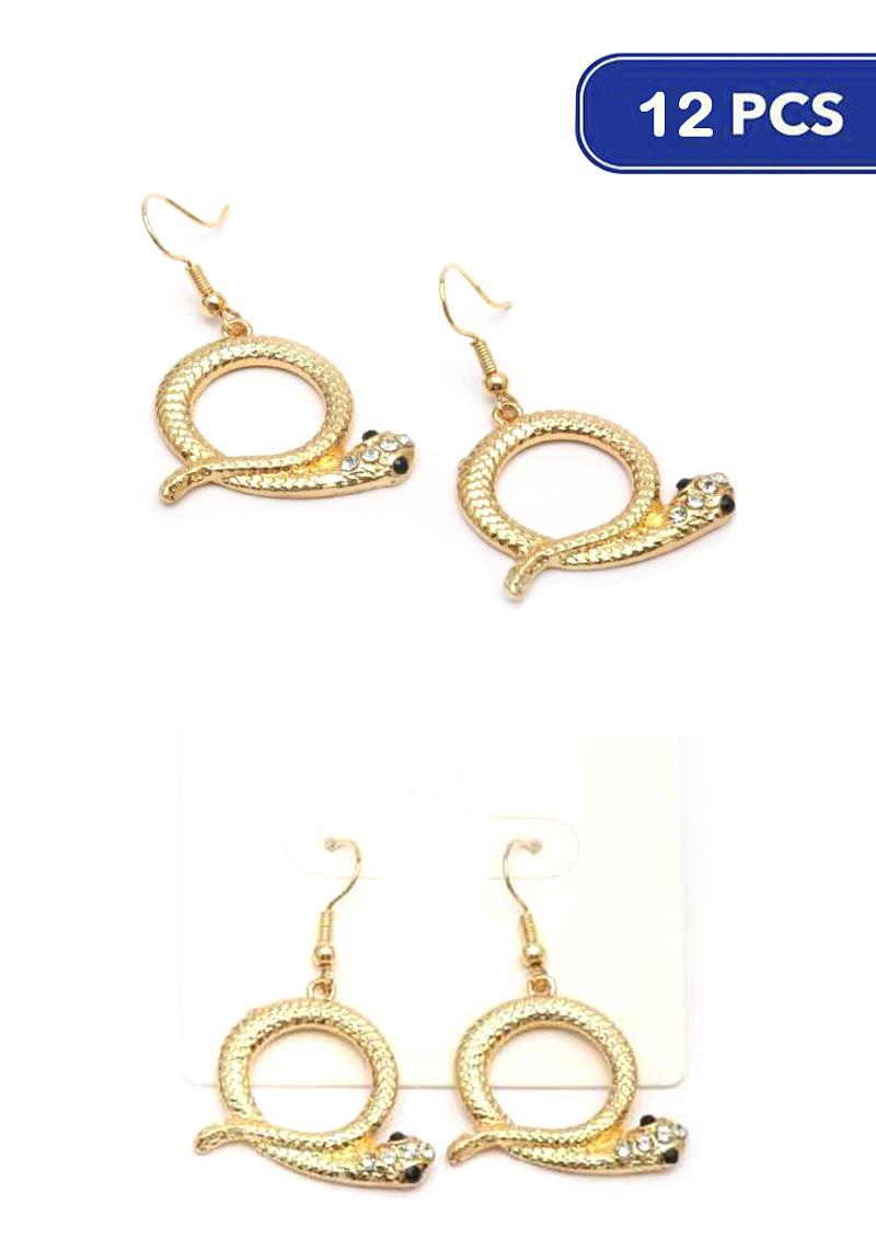FASHION SNAKE DANGLE EARRING (12 UNITS)