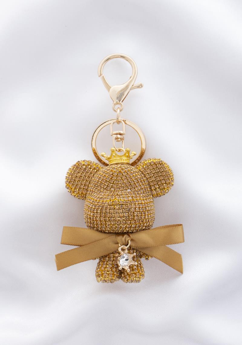 TEDDY BEAR RHINESTONE KEYCHAIN