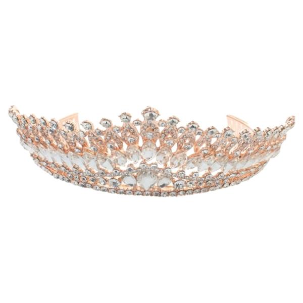 RHINESTONE LAYERED LEAF TIARA