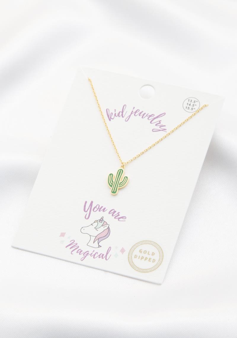 CACTUS CHARM KID JEWELRY NECKLACE