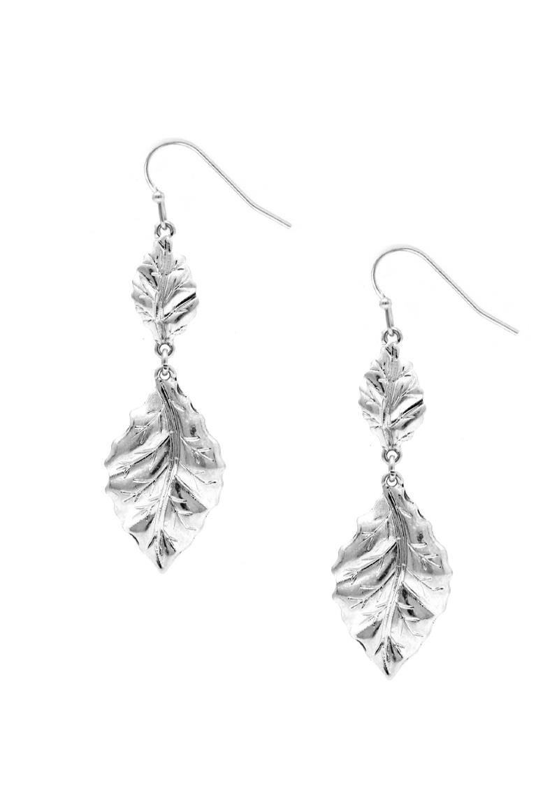 METAL LEAF DANGLE EARRING