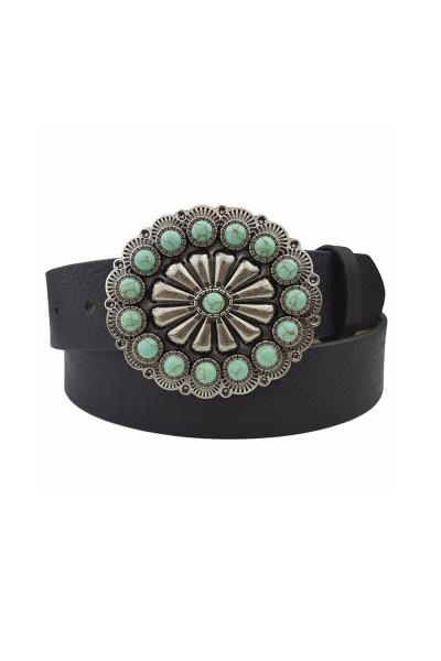 WESTERN TURQUOISE BUCKLE BELT