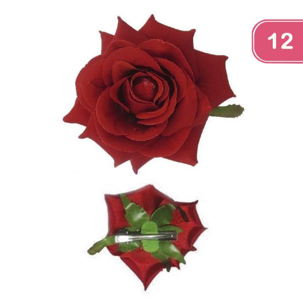 FASHION ROSE HAIR PIN (12 UNITS)