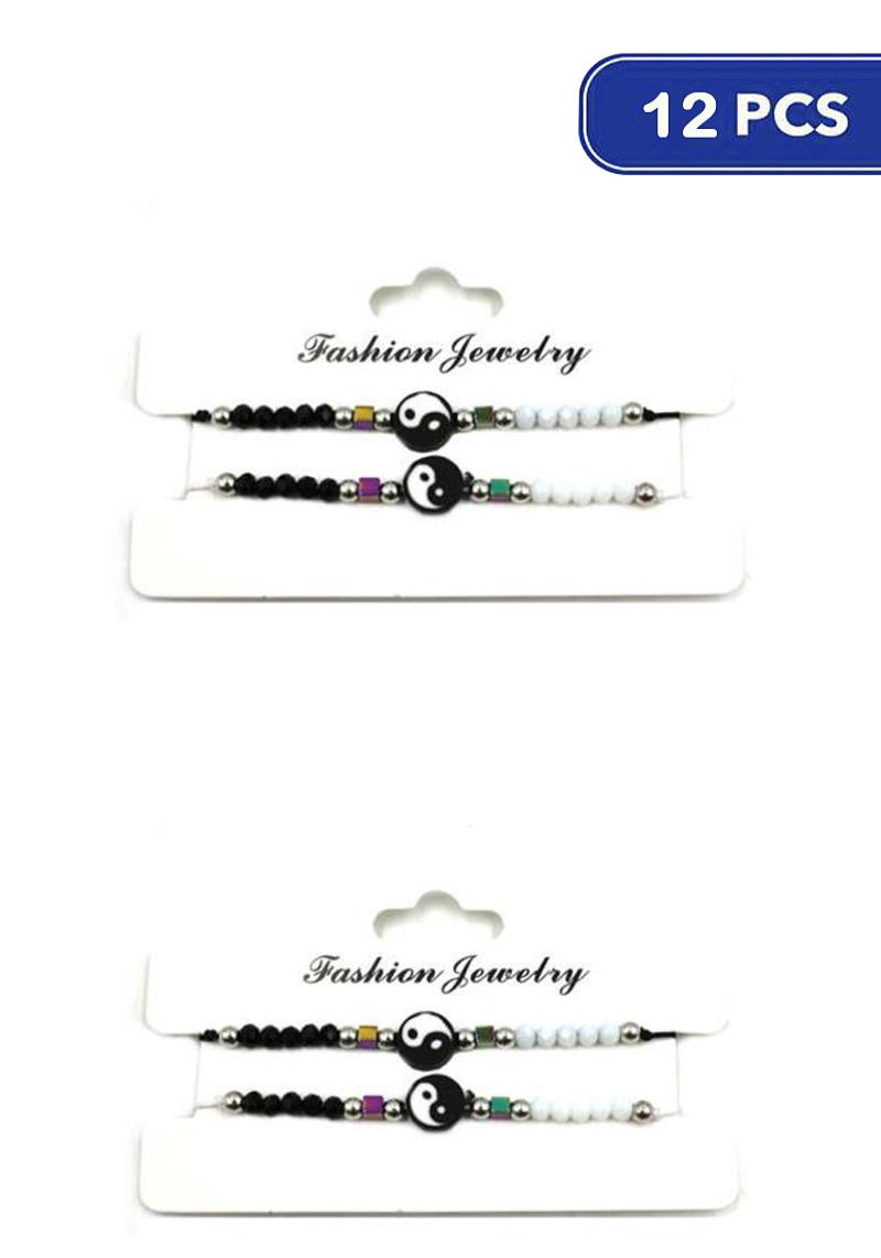 FASHION YIN AND YANG BRACELET (12 UNITS)