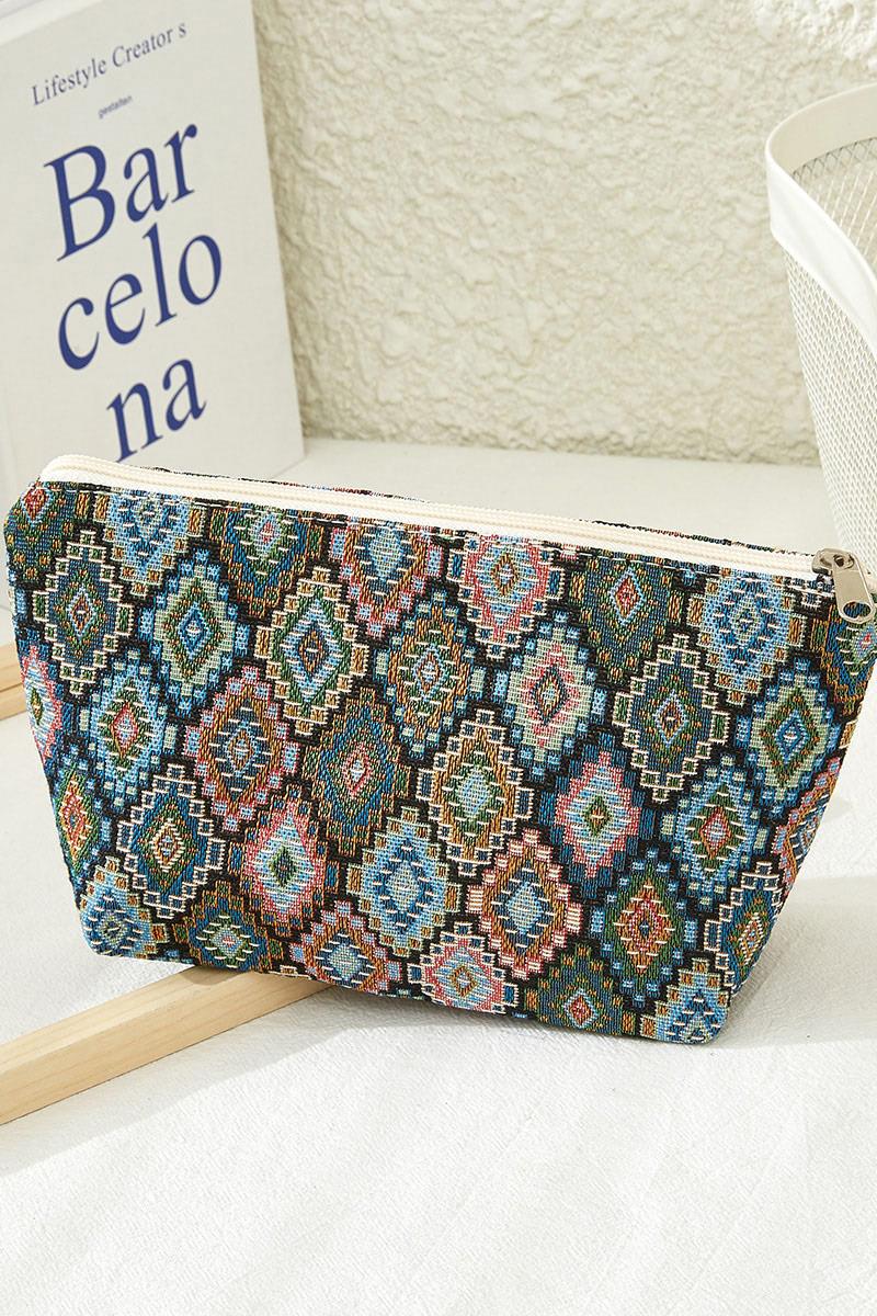 MULTICOLOR SCALES PATTERN POUCH