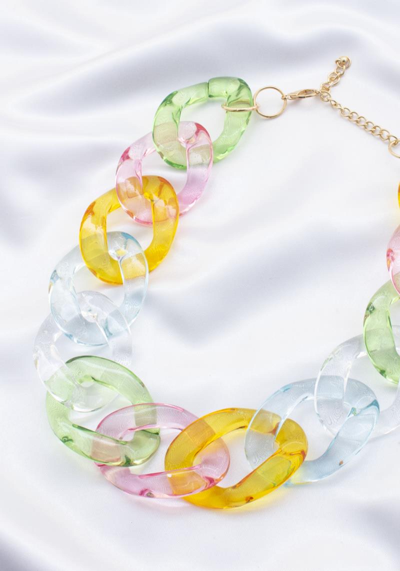 TRANSPARENT CURB LINK NECKLACE