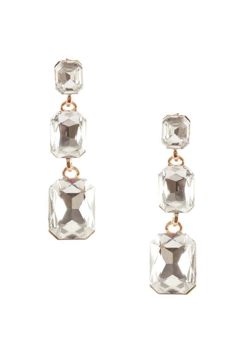 FASHION CRYSTAL STONE DROP EARRING