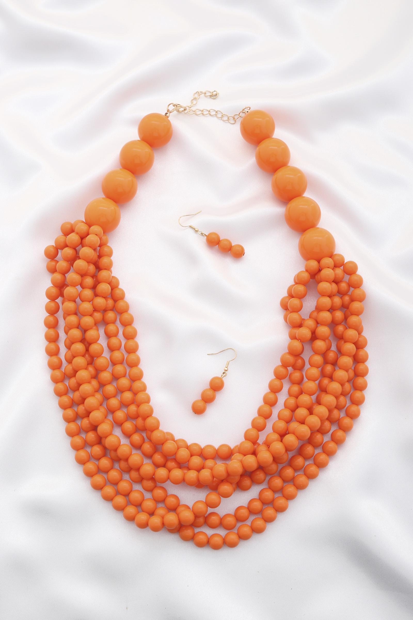 CHUNKY BEADED LAYERED NECKLACE