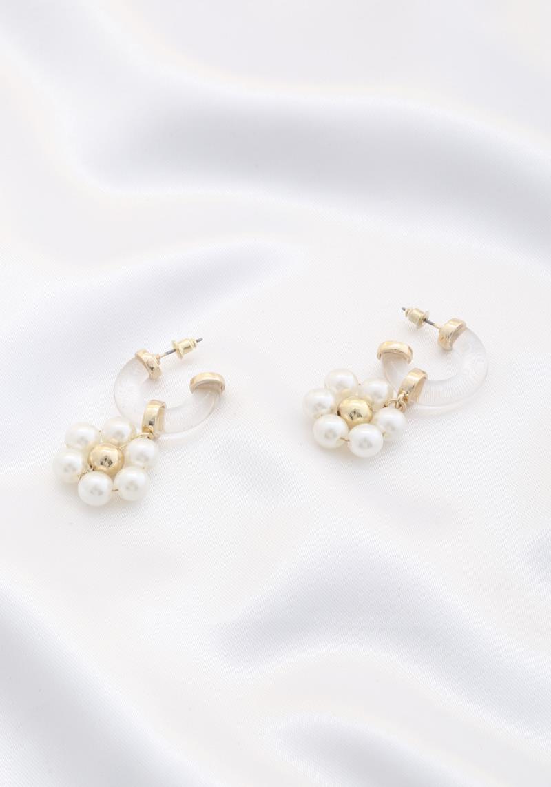 PEARL FLOWER DANGLE EARRING