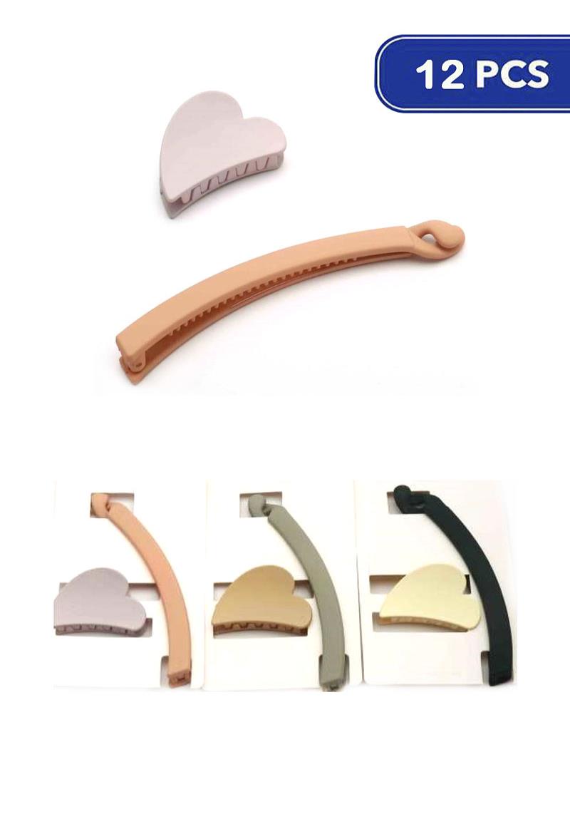 HAIR CLAW BANANA AND JAWCLIP 2 PC SET (12 UNITS)