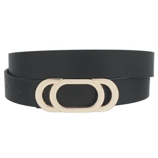 METAL DOUBLE OVAL BUCKLE BELT