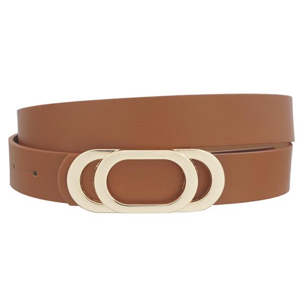 METAL DOUBLE OVAL BUCKLE BELT