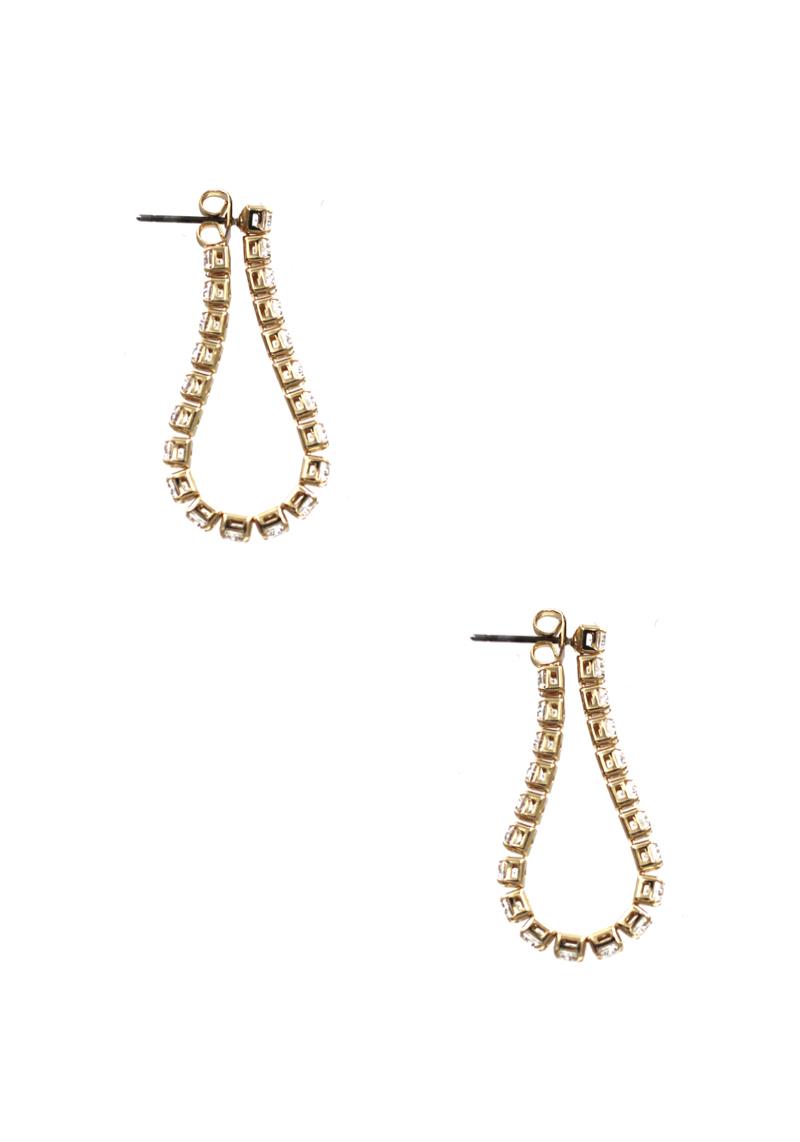 RHINESTONE TEARDROP EARRING