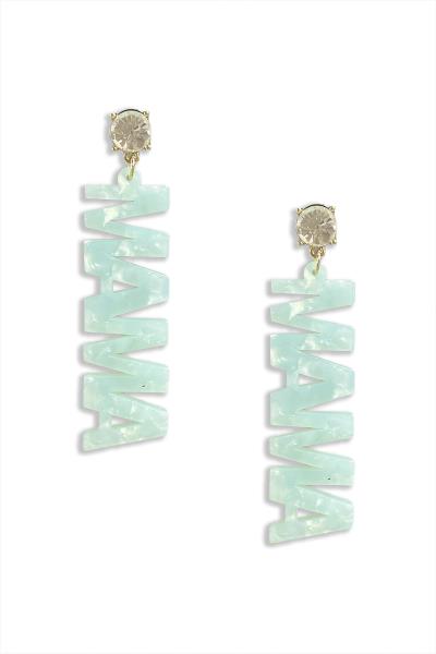 MAMA LATTER DANGLE EARRING