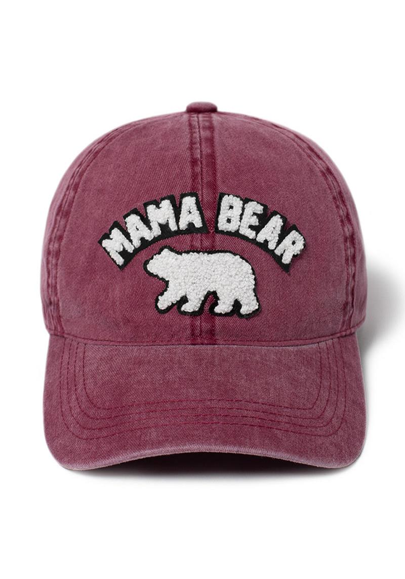 MAMA BEAR CHENILLE LETTERED BASEBALL CAP