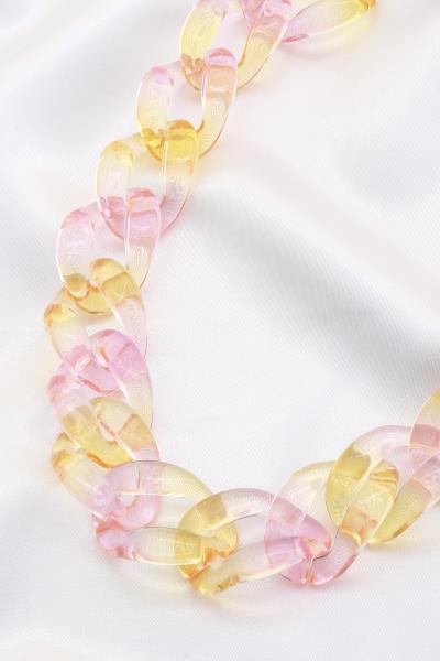 TRANSAPARENT CURB LINK NECKLACE