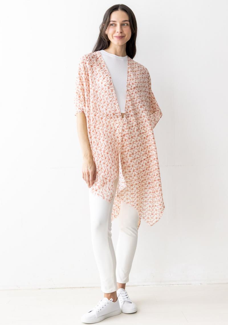 DANDELION FLORAL PRINT KIMONO
