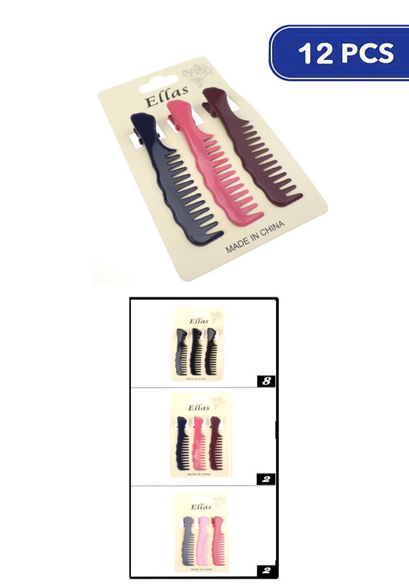 BEAUTY HAIR CLIP PIN 3 PC SET (12 UNITS)