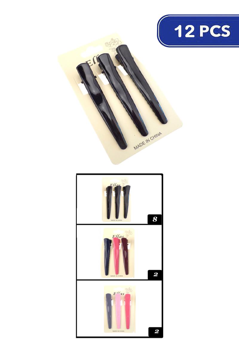 BEAUTY HAIR CLIP PIN 3 PC SET (12 UNITS)