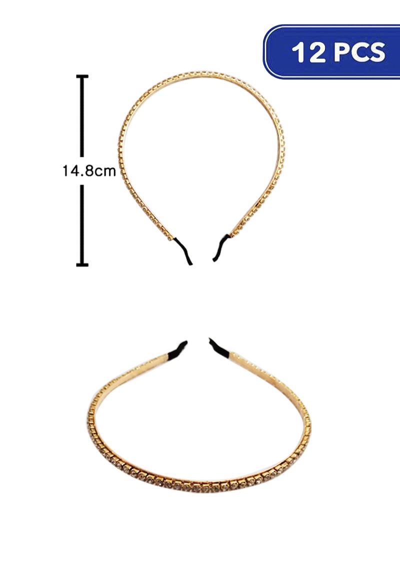 FASHION RHINESTONE HEADBAND (12 UNITS)