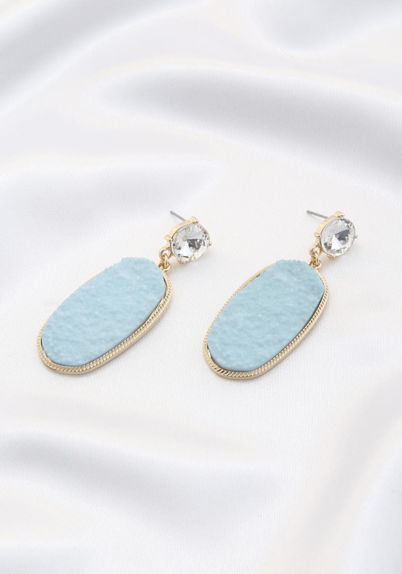 DRUZY STONE DANGLE EARRING